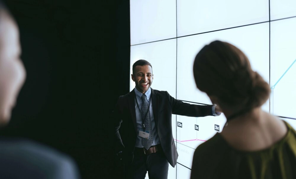 Man presenting to clients